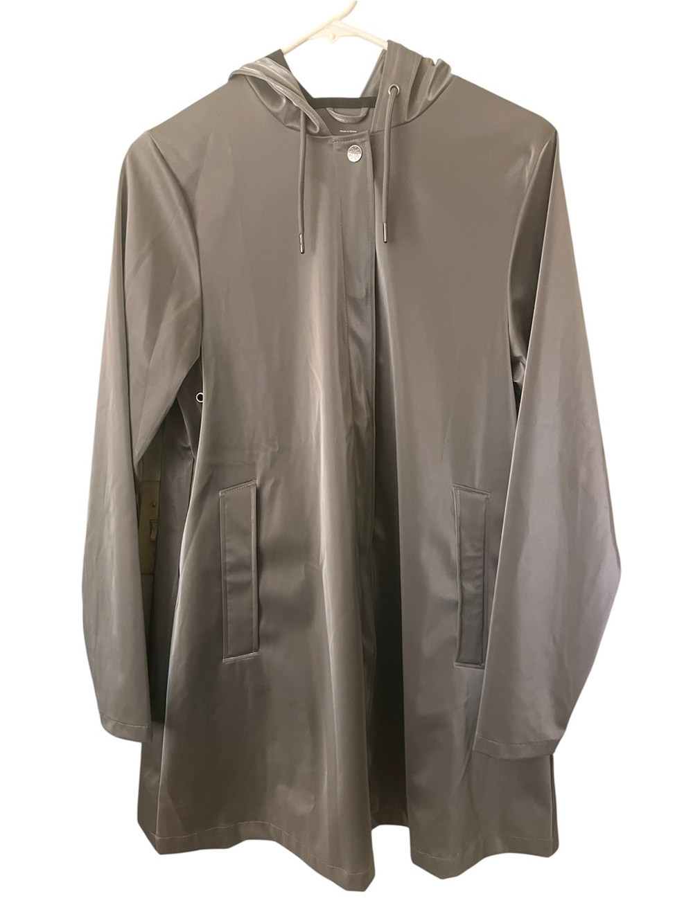 RAINS A-Line Jacket W3- Metallic Grey Small NWT MSRP $140 - Picture 6 of 14